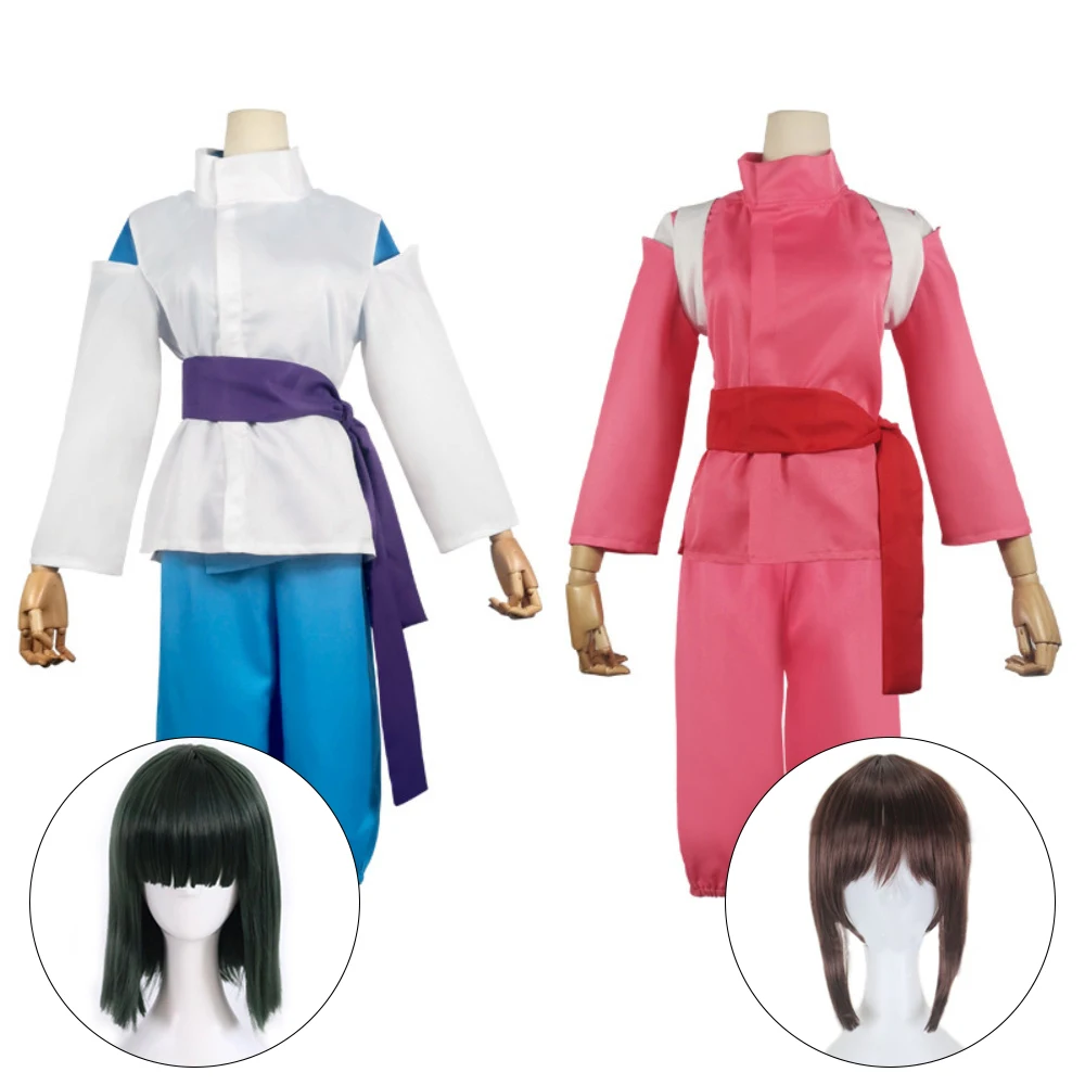 

Anime Chihiro Cosplay Costume Kohakunushi Disguise Full Sets Uniform Suits for Adult Halloween Carnival Party Clothes Roleplay