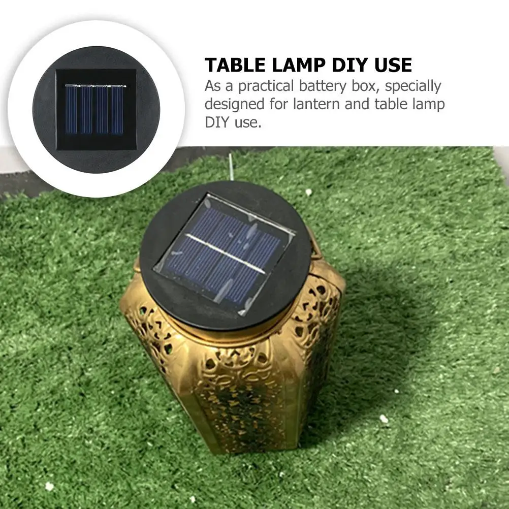 Lampada di ricambio per lanterna solare, custodia fai da te, pannello in plastica, parti ricaricabili, scatola luminosa sospesa ad energia solare sicura