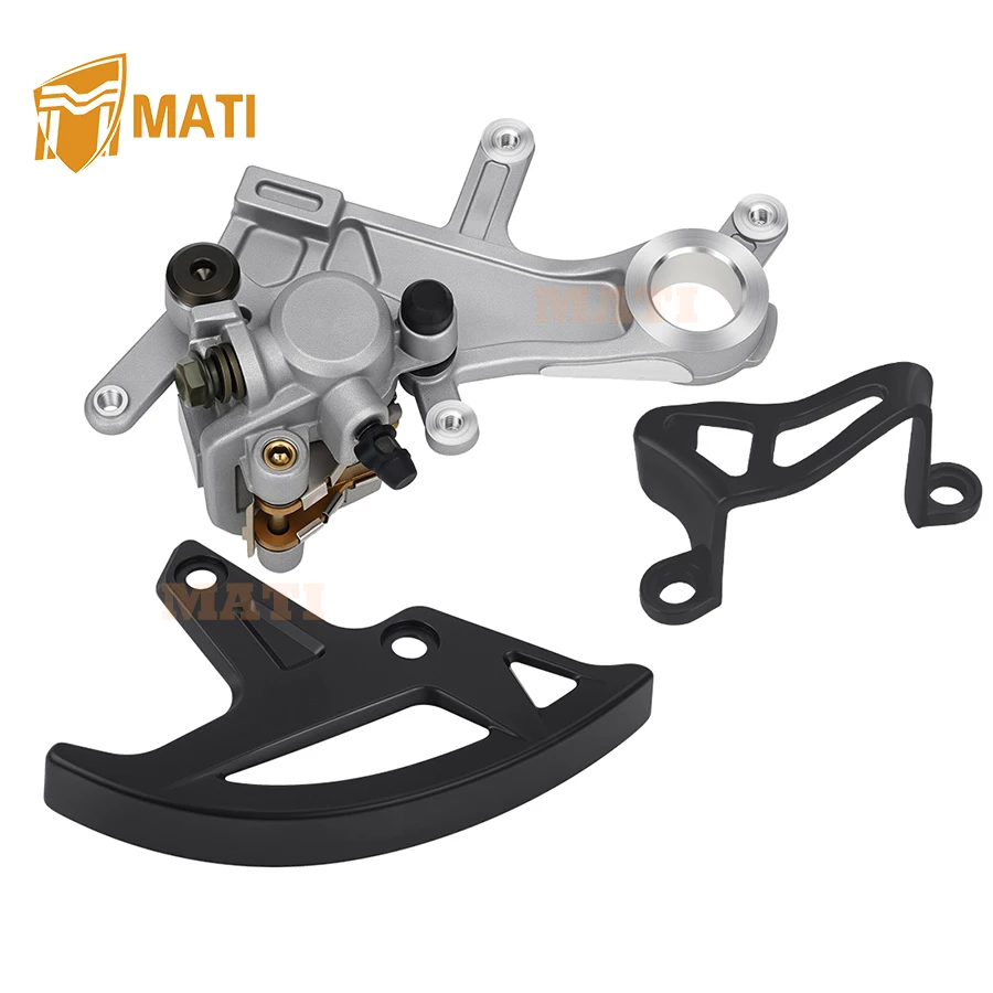 M MATI Rear Brake Caliper & Disc Cover + Guard For Honda CR125 CR250 CRF 250 450 R X L 2002-2024 43330-KRN-A70ZB 43330-KZ4-J40ZA