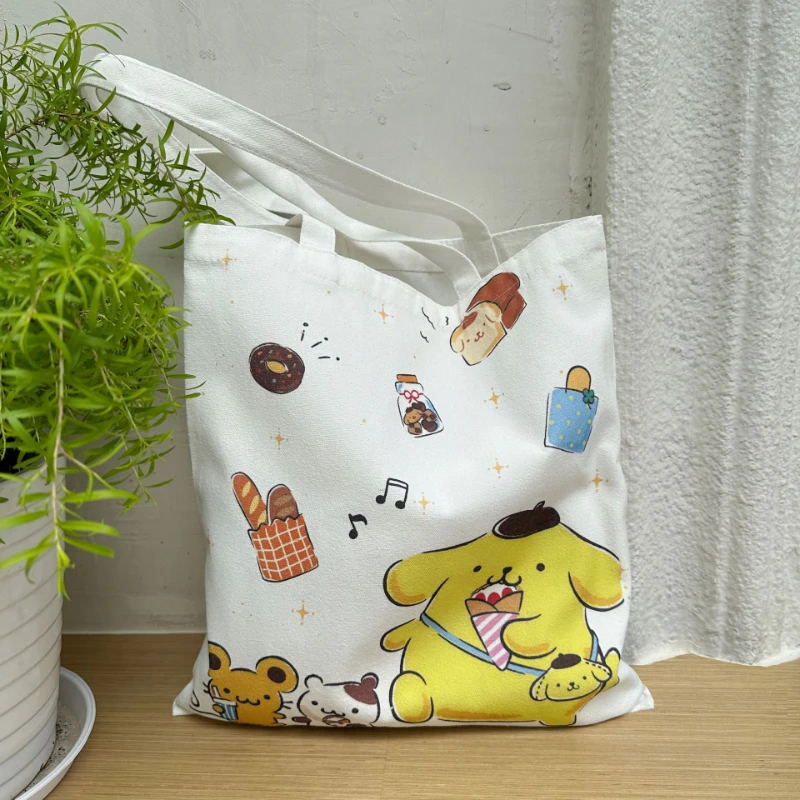 New Large-capacity Sanrio Handbag, Versatile Kawaii Shopping Bag, Girly Heart, Casual and Environmentally Friendly Handbag