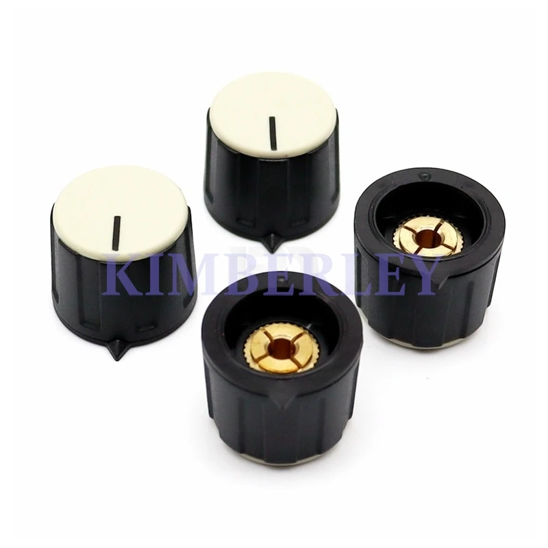 2PCS 23 X 18.5 Plastic Knob Cap 4MM Round Shaft Potentiometer Knob Cap Electronic Instrument Equipment Welding Switch