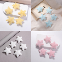 Sweet Japanese Plush Star Hair Clip Cute Bang Clip Autumn/Winter Side Hair Duck Mouth Clip Headpiece