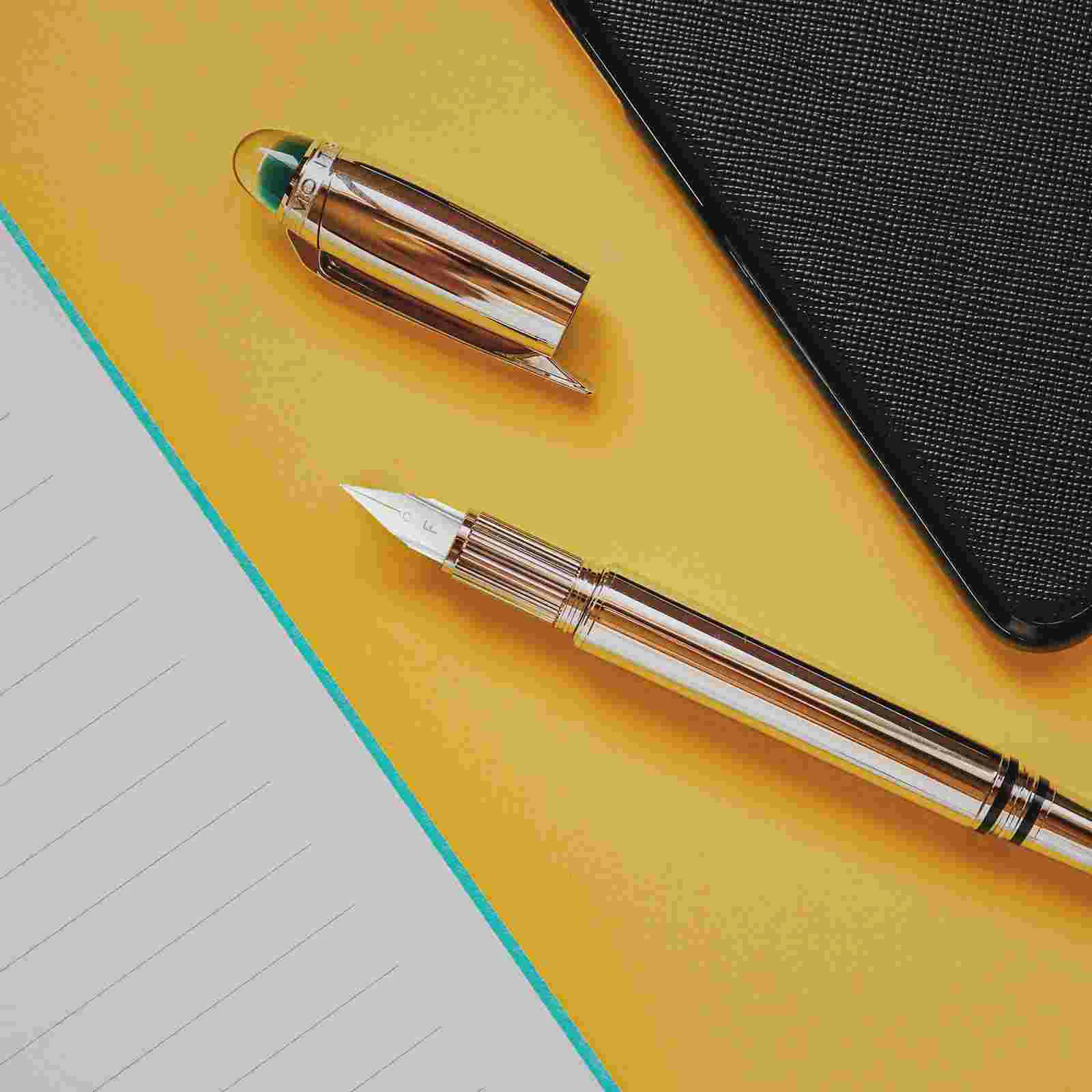 20 Pcs Fountain Ink Pen Metal Nibs Calligraphy Replacement Tips Silver Child