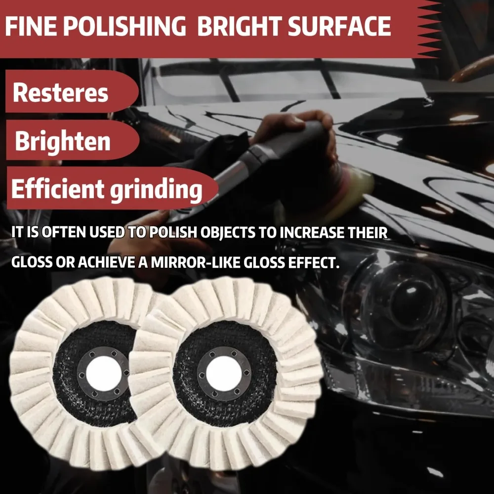 

New Wool Wool Felt Flap Polishing Disc Multi-function Easy to Use Felt Polishing Pads Buffing Pad Marble Stone