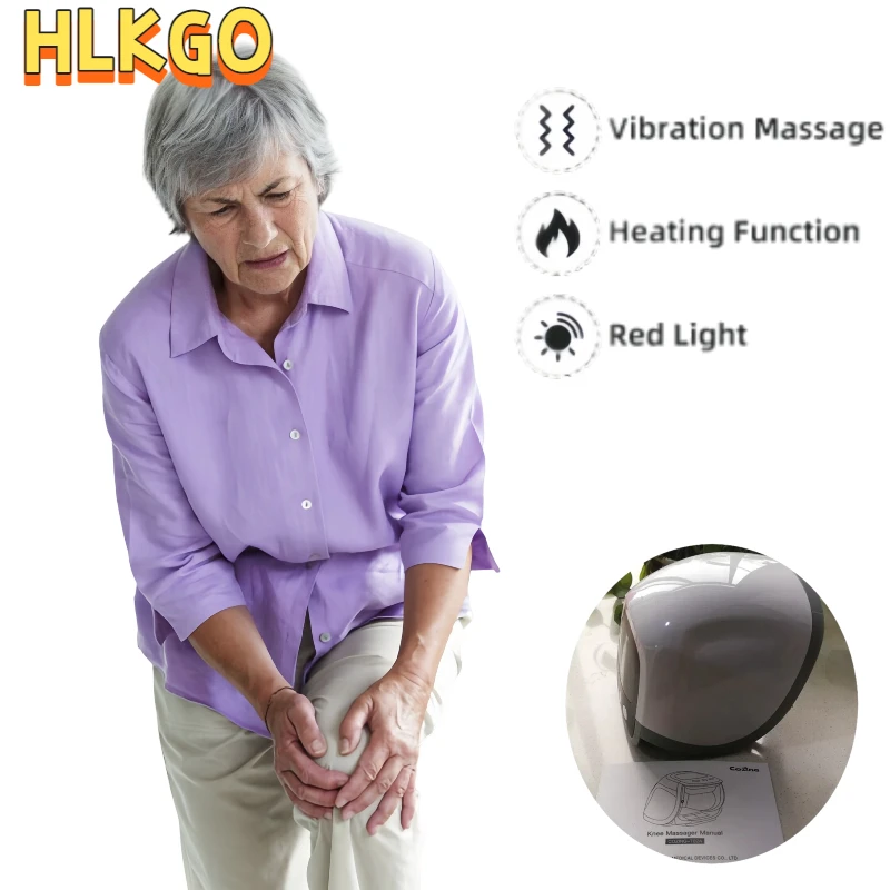 

Rechargeable Heated Knee Massager Pad, Vibration & Infrared Thermal Therapy for Joint Pain Relief and Improved Blood Flow