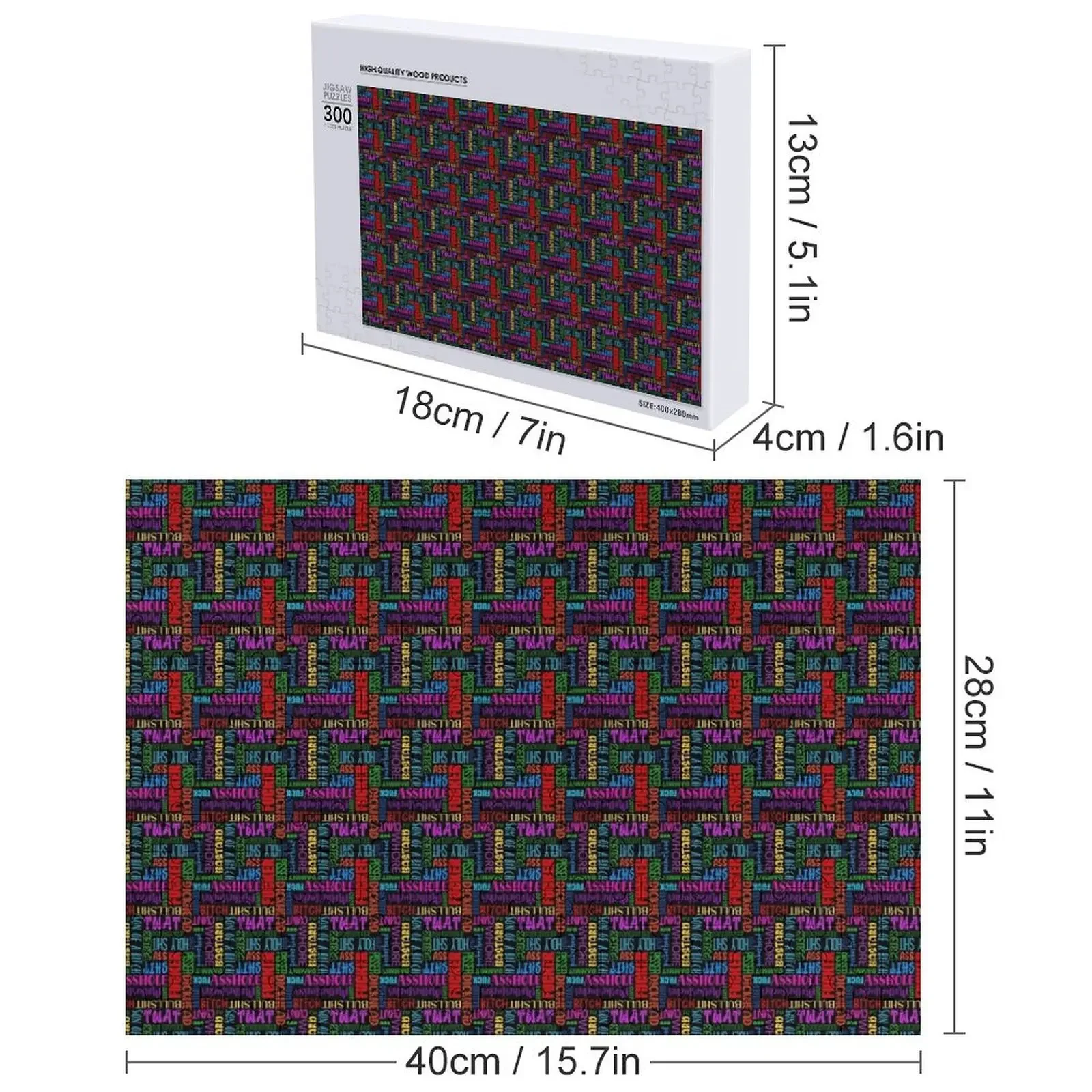 Profanities الملونة بازل قطع ألعاب رواية الحيوانات الخشبية للأطفال 2022 صناديق خشبية لغز الحيوانات الخشبية