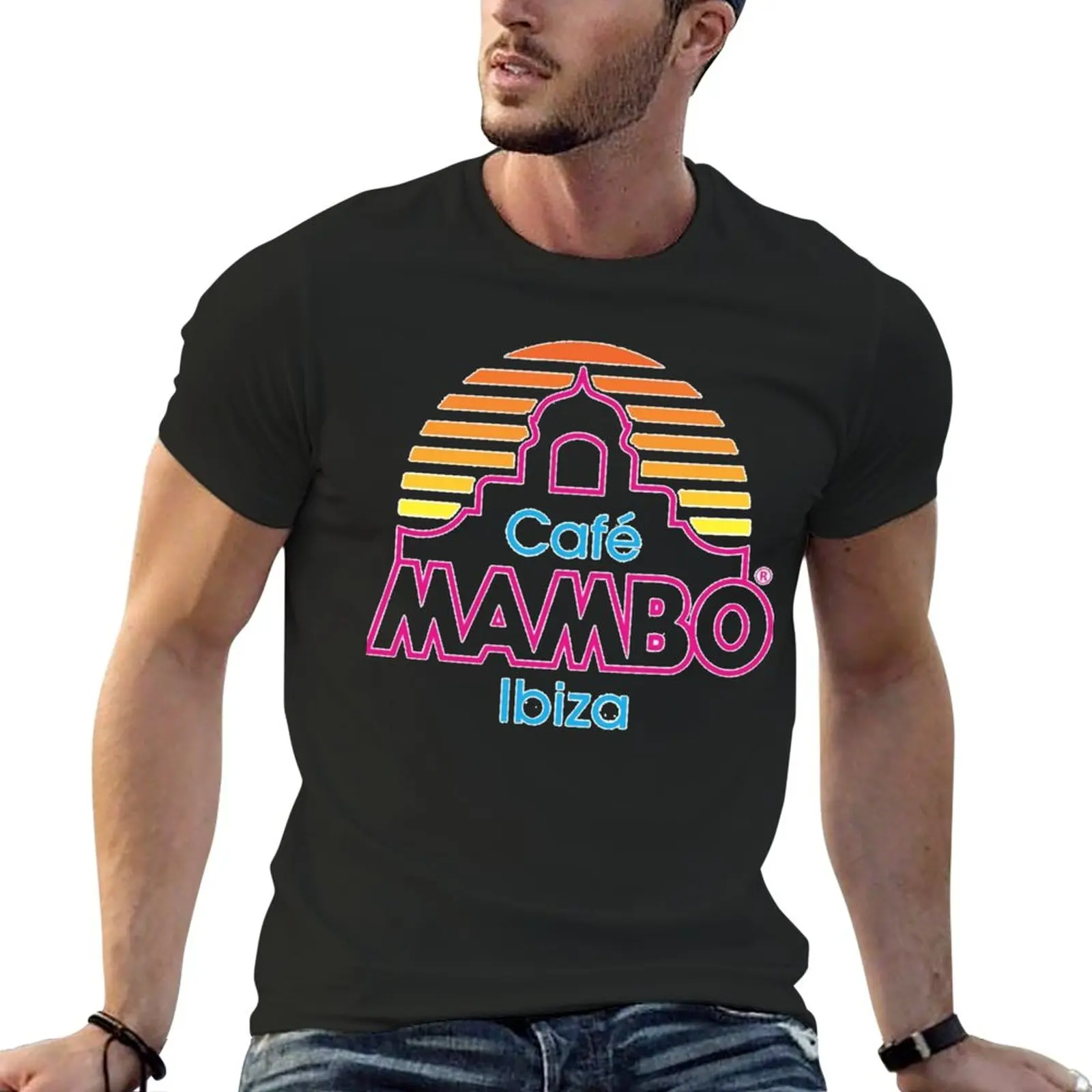 New Cafe Mambo Ibiza T-Shirt T-Shirt hippie clothes quick drying shirt tops animal print shirt for boys clothes for men