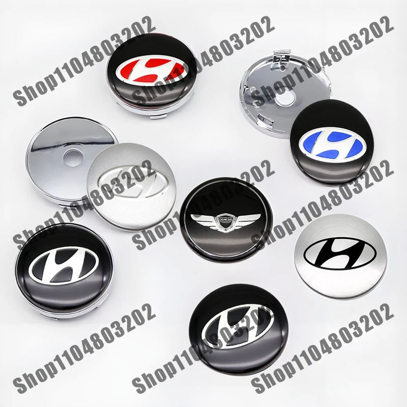 4Pc Auto Distintivo Emblema Mozzo Ruota Decalcomania 56 millimetri Tappo Centrale Adesivi Per Hyundai Elantra Sonata Fe Tucson Veloster Kona I30 IX35 Accent