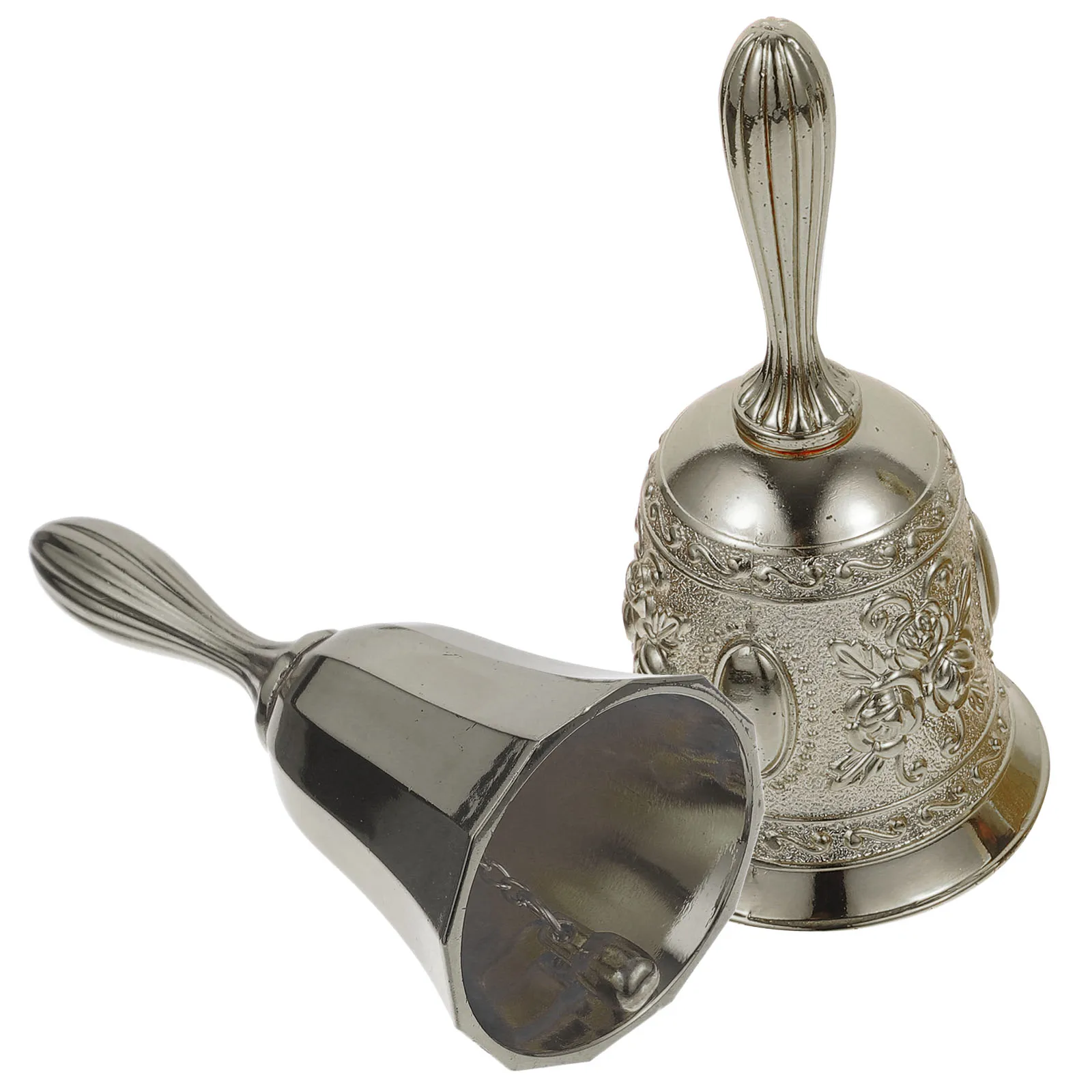 

2 Pcs Service Counter Bell Vintage Christmas Decoration Desk Bells Silver for Nurse