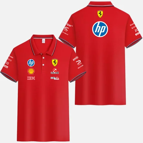 Ferrari 2026 Leclerc Hamilton Pilot Numaralı Polo Tişört, Forze Ferrari 16 ve 44 Hayranların Sahip Olması Gereken Polo.