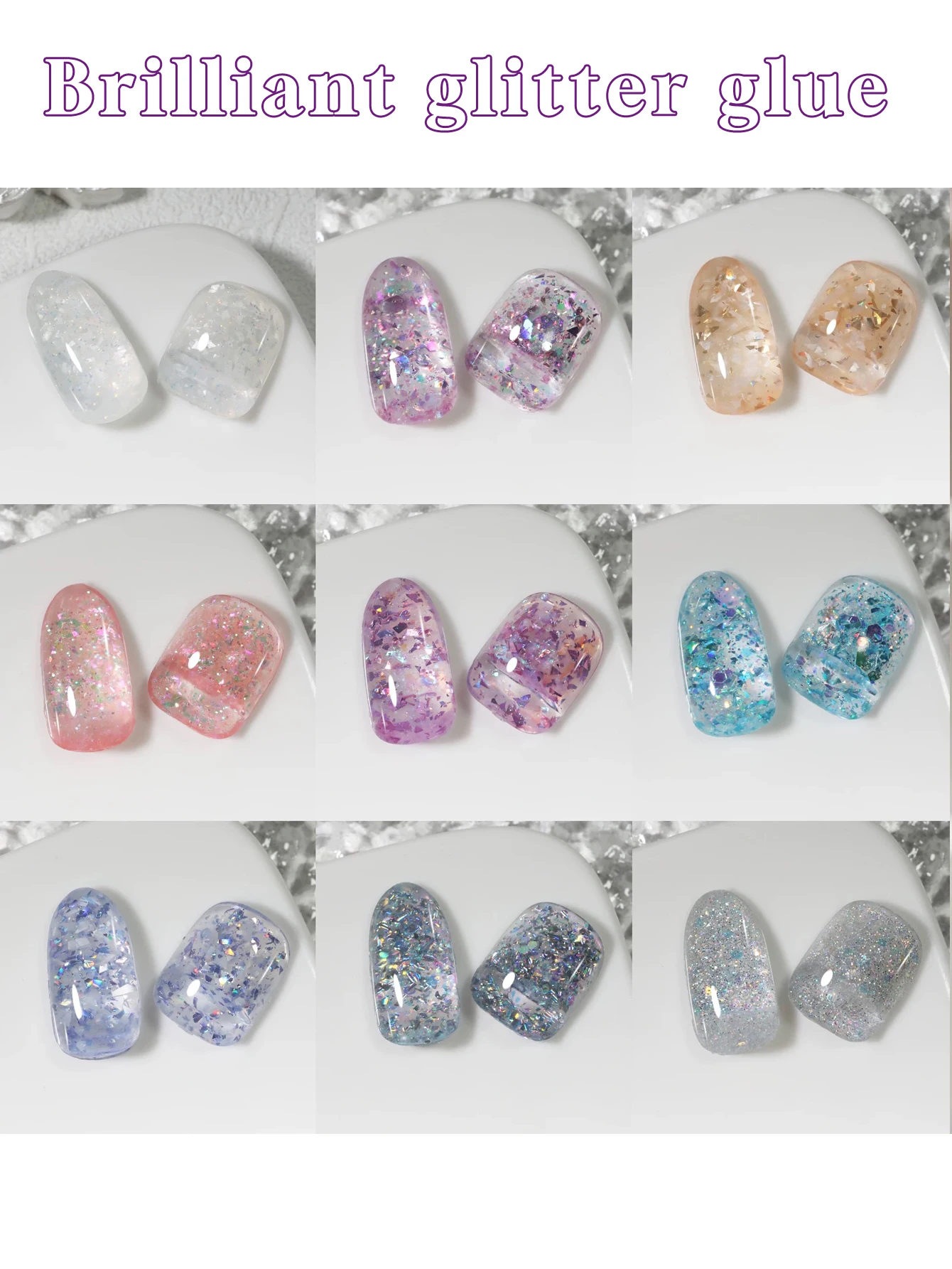 1-9개 15ml 가을 네일 매직 반짝이 글리터 젤 네일 폴리쉬 UV LED 경화 휴일 여성 선물 네일 아트 일상 용품 DIY