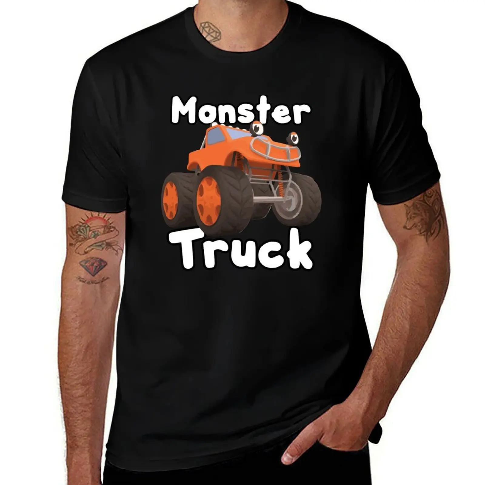 Monster Max Truck Kids Garage T-Shirt Moisture Wicking Athletic T-Shirt