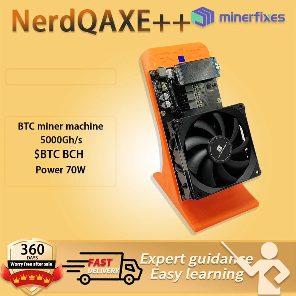 

Новые майнеры Asic NerdQaxe 4,8TH/s Bitcoins Miner BM1370 Chip BTC Mining Machine BCH BSV DGB XEC с блоком питания Crypto Miner