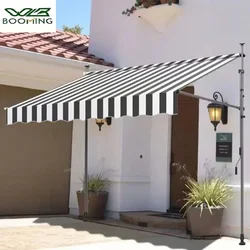 Toldo telescópico plegable para exteriores, sombrilla de techo para jardín, balcón, pérgola, sin necesidad de perforación