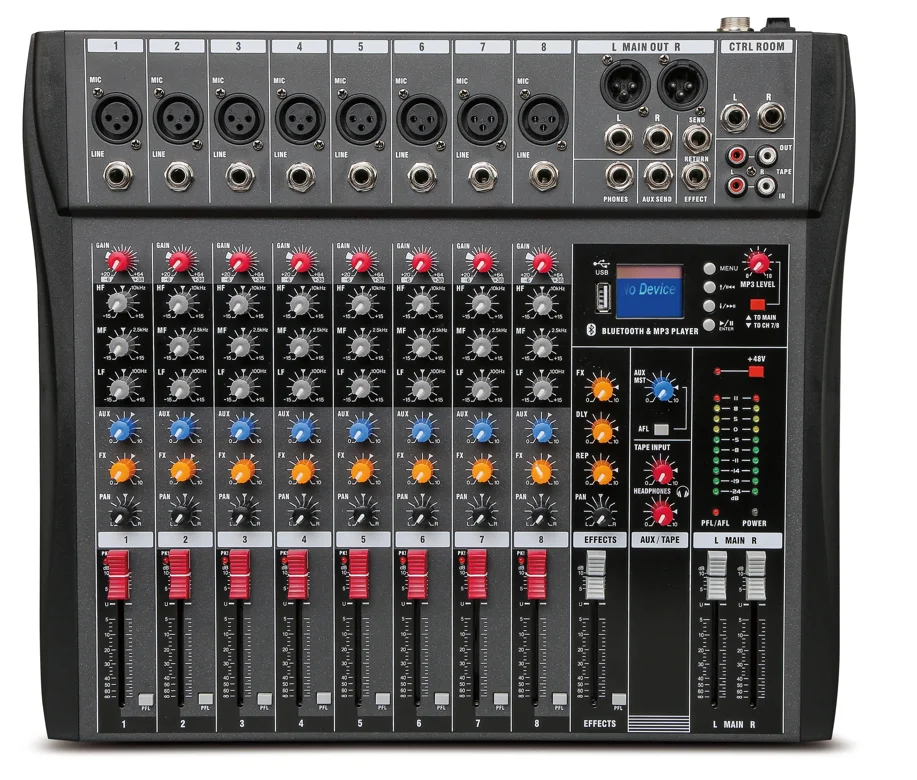Professional Performance Grade Home DJ Mixer High Fidelity Mobile Audio Sound Cards Mixers