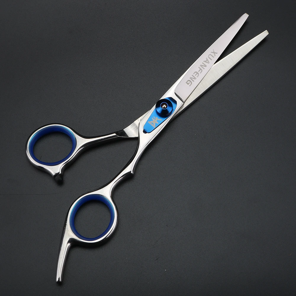 XUANTENG مقص شعر رصاصة زرقاء 6 بوصة، أدوات قص الشعر المنزلية، مقص القطع، ومجموعة مقص التخفيف #5