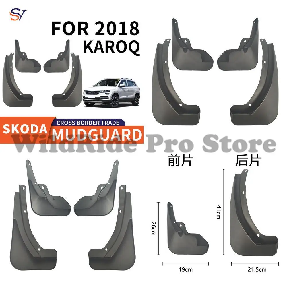 

Front & Rear Mud Flaps for 2018 Skoda Karoq Easy Installation PP Plastic Tire Protection Covers