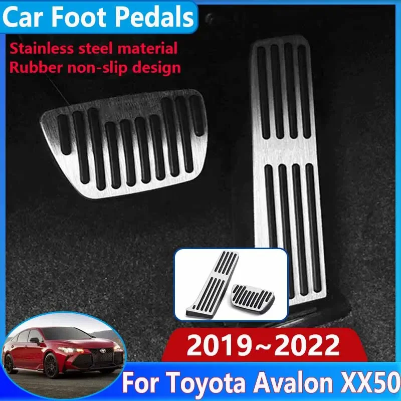 

Автомобильная ножная колодка из нержавеющей стали для Toyota Avalon XX50, аксессуары 2019, 2020, 2021, 2022, тормоз без сверления, защита педали