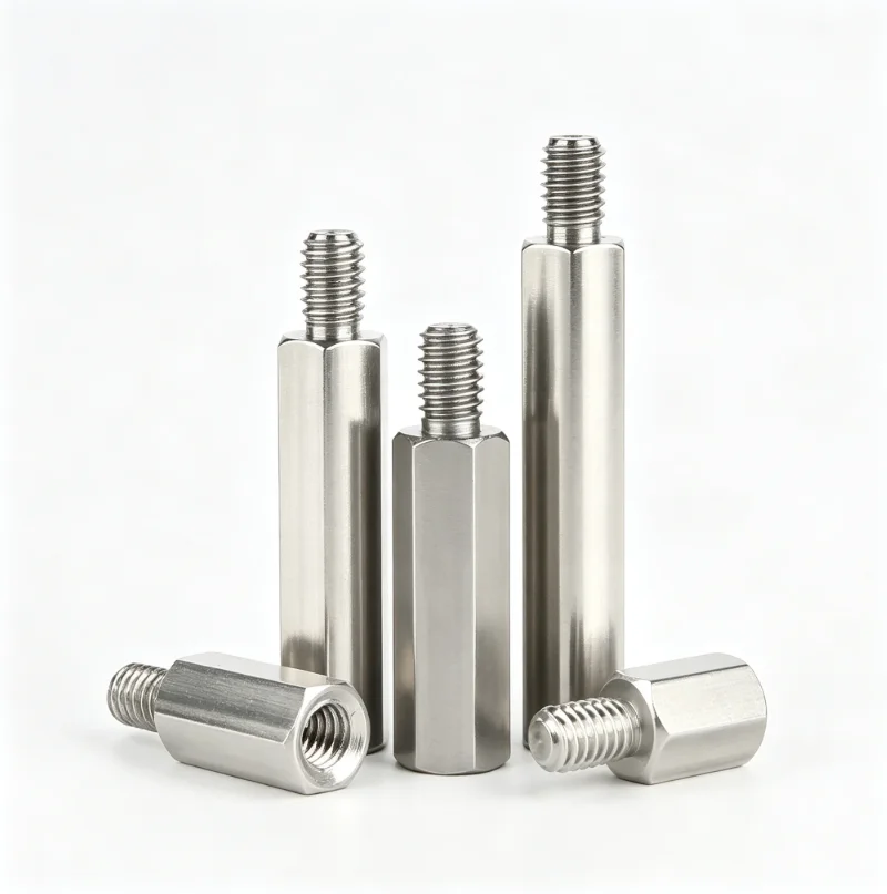 M4 M5 M6 Hex Stainless Steel Single End Stud Electronic Assembly Support Post 5-20pcs Mainboard Hardware Bushing  Length 4-50mm
