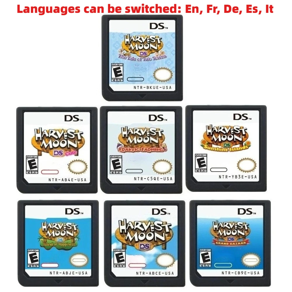 NDS  Ranch Story Series Game Cassette,  Happy Island, Sunshine Island, Grand Bazaar,Supports Multiple Languages， for 3DS, NDS