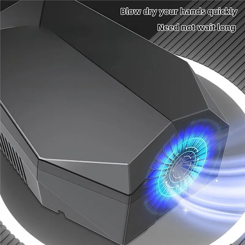 A98I-Quiet مجفف حمام مثبت على الحائط، مجفف يد بمستشعر تلقائي قوي 1600 وات، تركيب بدون مثقاب #5