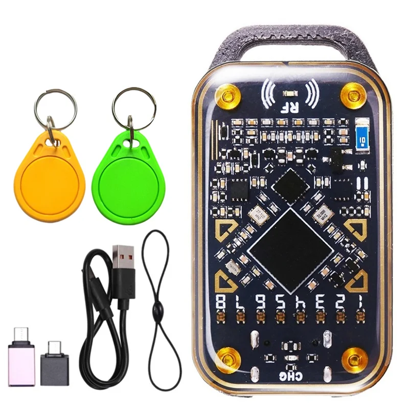 

BNVN-Chameleon Ultra RFID Smart Chip Reader+2XCUID Keychain Smart Card Emulator NFC Duplicator 125K 13.56M ID IC Card Decode