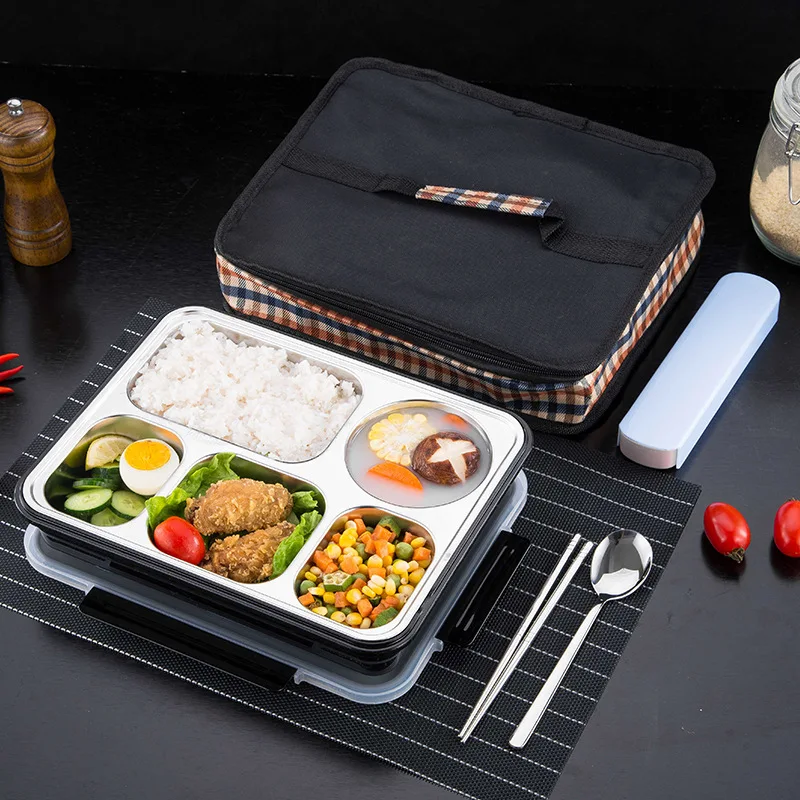Stainless Steel Lunch Box For Kid Heated New Lunch Box 2021 Kitchen Accessories Bento Box Meal Prep Food Container Storage