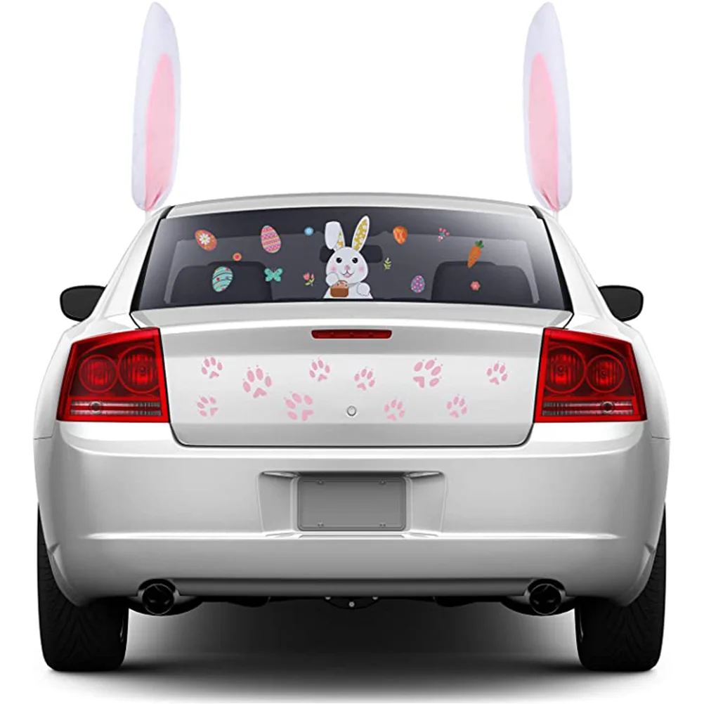 2 Sets Car Decorative Rabbit Ears Unique Ornament Year Clothing Styling Supply Vehicle-mounted Bunny New