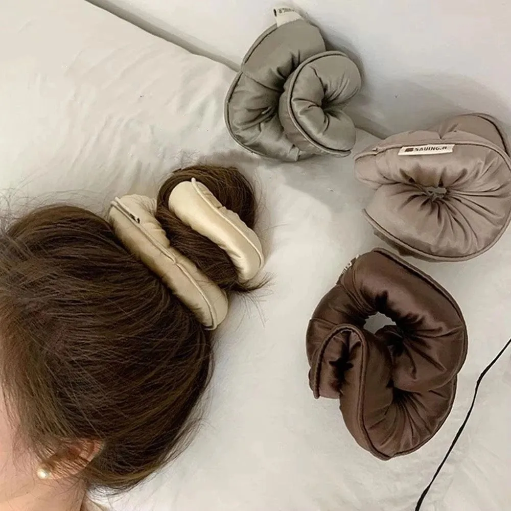 

Elastic Pillow Hair Scrunchies Sponge Sleep Three-Dimensional Large Intestine Hair Tie Comfortable Wear Soft Head Ropes