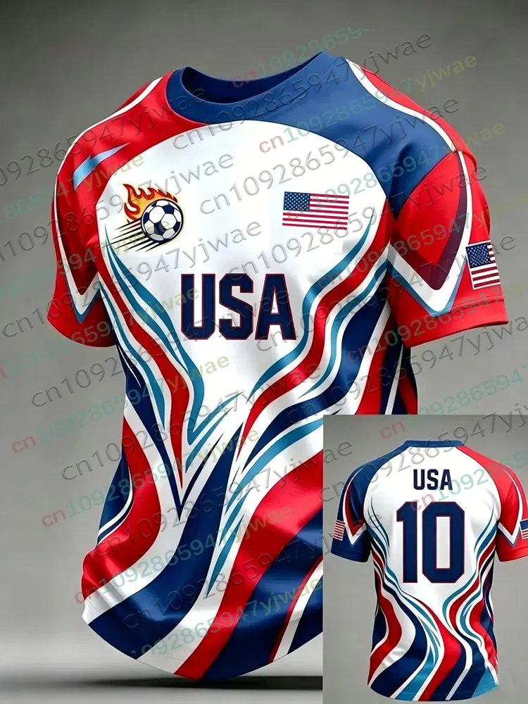 2026 America Soccer Jersey for Men Women USA Flag Special Youth Football Jersey Summer Parent-child Competition Training Tshirt