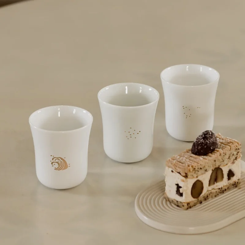 Timemore Ganlu Golden Dragon Ceramic Fragrance Retaining Coffee Tasting Mug For Hand Brew Specialty Coffee Tea Tasting