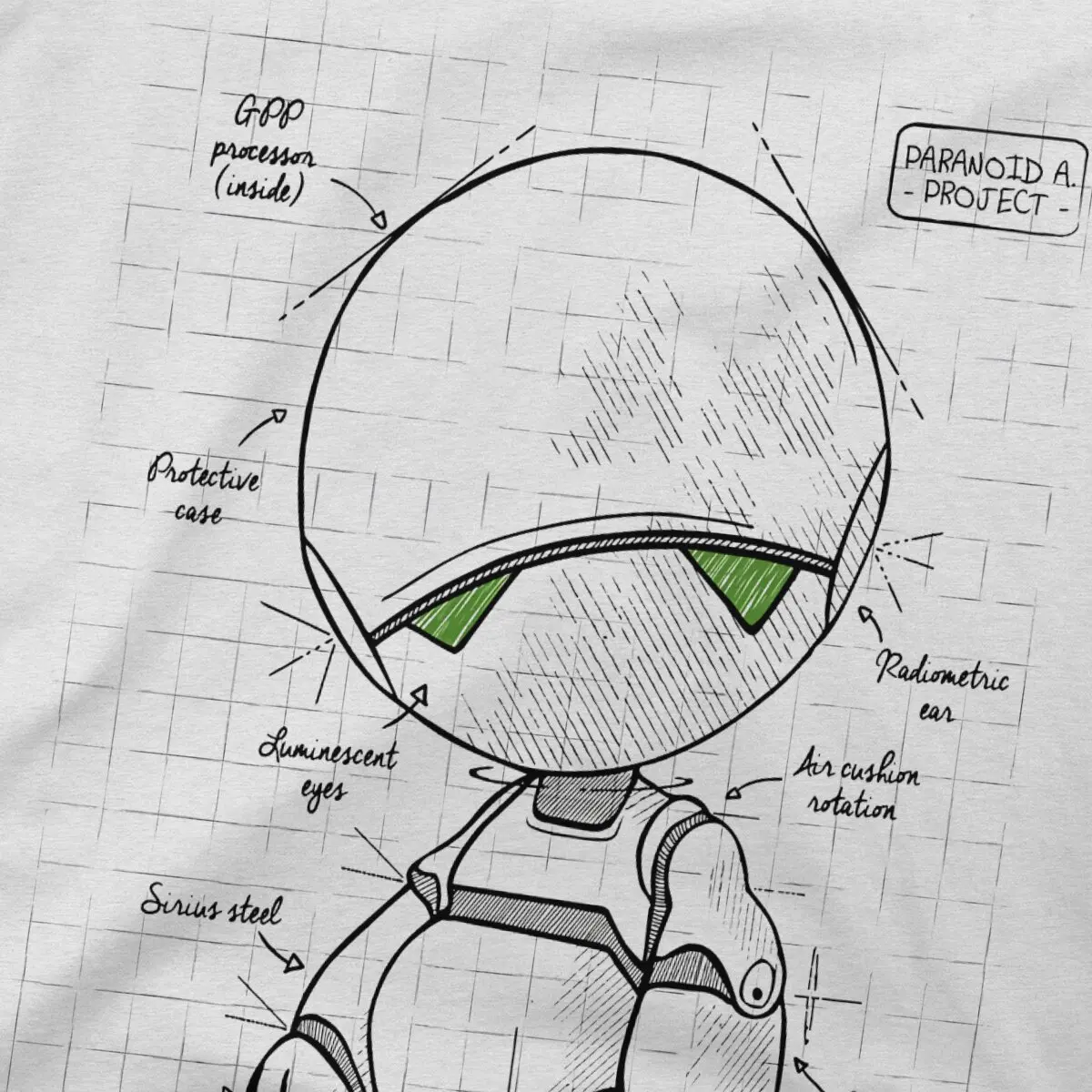 Droid project T-Shirt Men The Hitchhikers Guide To The Galaxy Film Awesome 100% Cotton Tees Round Neck T Shirt Graphic Clothes