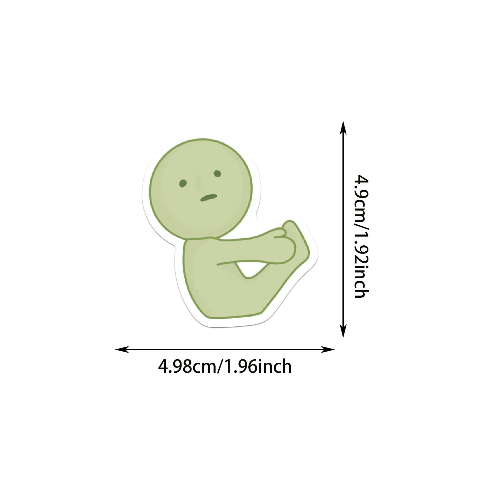 54 قطعة من ملصقات Smiski الكرتونية اللطيفة شارات للأطفال والكمبيوتر المحمول والثلاجة وسكرابوكينغ وحقيبة السيارة Kawaii المضحكة لتزيين الملصق