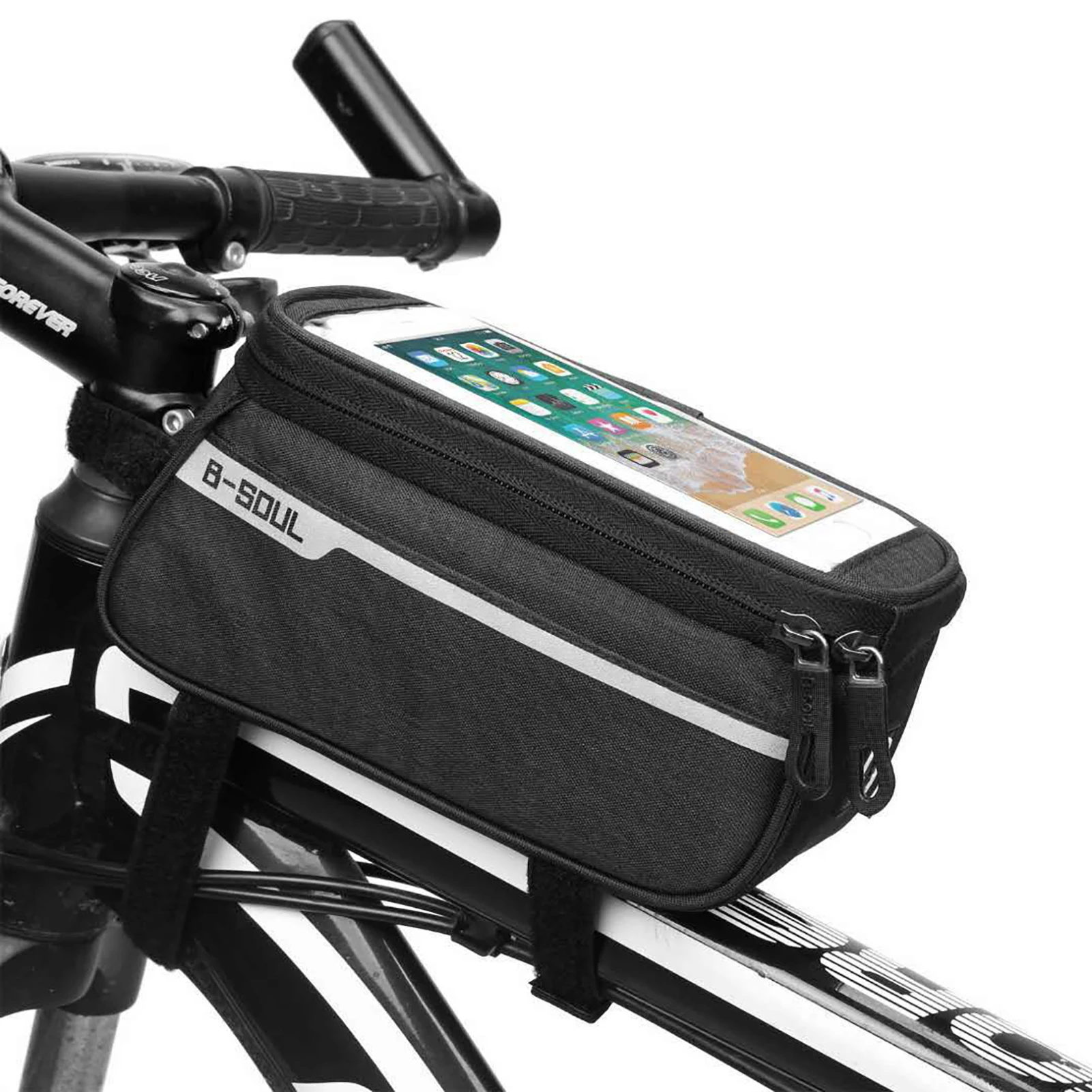 Waterproof Bike Phone Handlebar Bag Mobile Phone Touch Screen Waterproof Organiser Bike Accessories for Adult Bikes