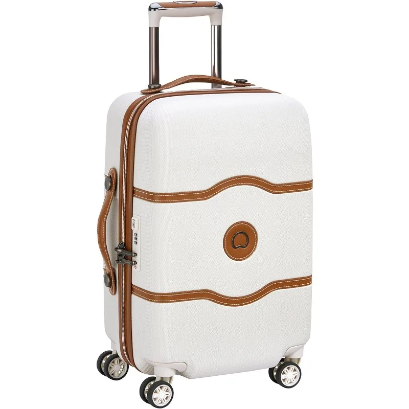 Chatelet Air Hardside Luggage, Spinner Wheels, Champagne White, Checked-Medium 24 Inch