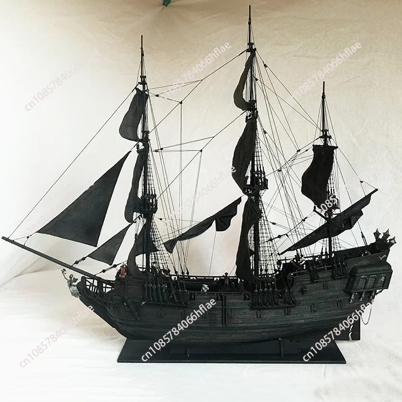 Pirates of the Caribbean Complete Black Pearl Set, Sailing Model Kit, Wooden Assembly, Black Pearl Gold Edition