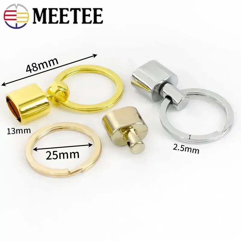 5/10/20Pcs Metal O Ring Buckles Keychain Tassel Pendant Stopper Hook Clasp Keyring Bag Sides Clip Buckle Luggage Accessories