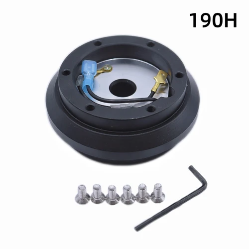 Imagen 2 del producto Adaptador de cubo corto para volante 190H, repuesto negro para Honda Civic 88-91 CRX EF Integra 90-93