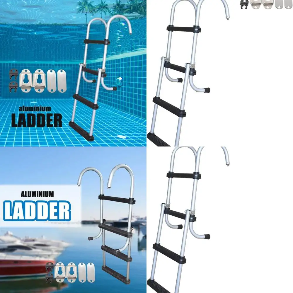 

Portable 4-Step Aluminum Ladder for Boats - Durable, Foldable Marine Access Ladder for Easy Storage
