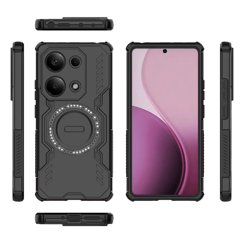 Case For Redmi Note 13 Pro 4G Case Redmi Note 13 Pro 4G Magnetic Adsorption Wireless Charge Cover For Redmi Note 13 Pro 4G Case