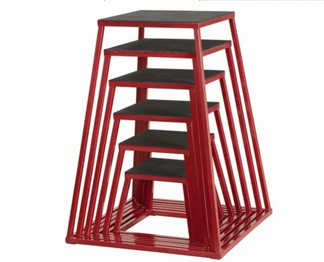 Adjustable Metal  Jumping Agility Steel Plyobox for Gym Use