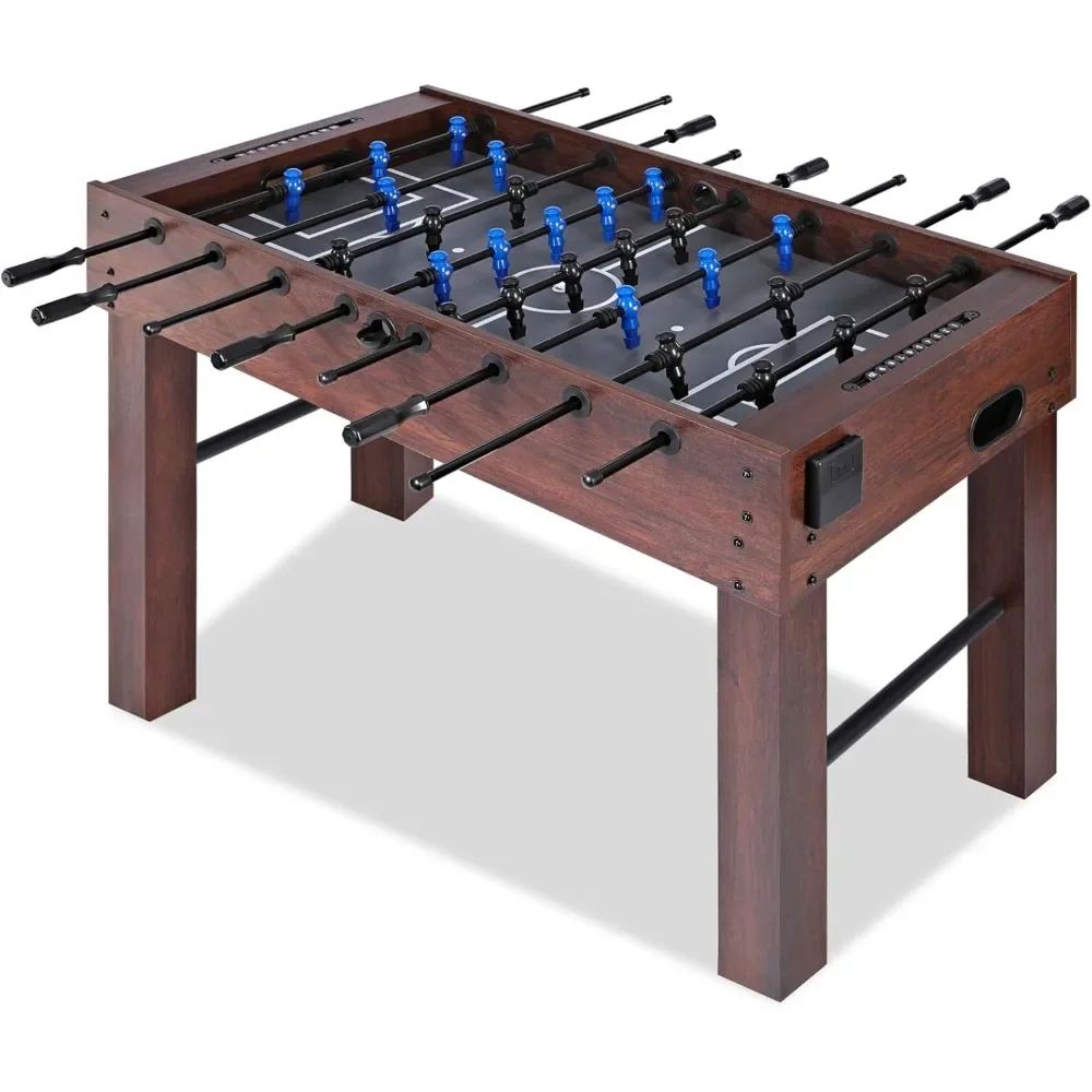 54 Inch Large Size Foosball Table for Adults, Competition Full Size Soccer Game Table with 2 Balls, Football Table Game Room