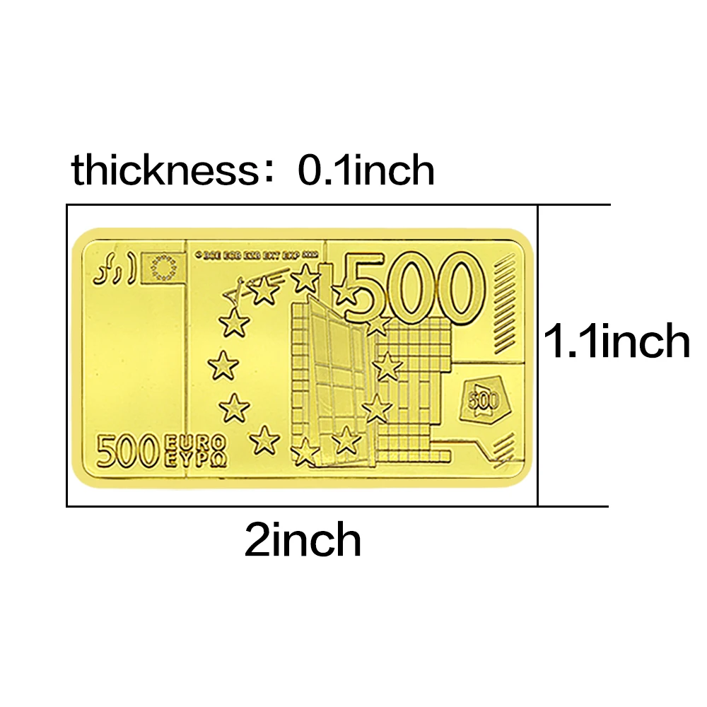 مجموعة عملات معدنية ذهبية ، ديكور منزلي ، هدية العيد ، 500 يورو