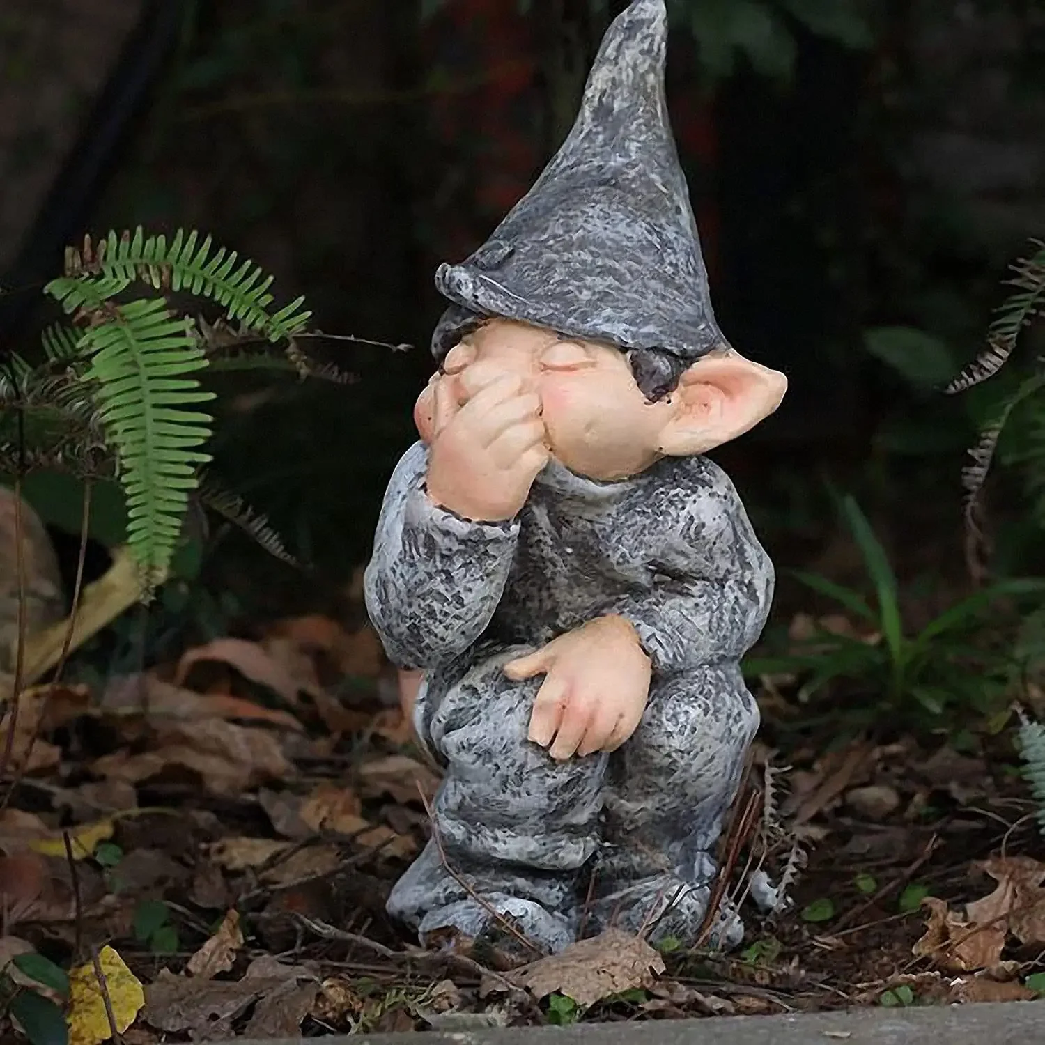 European Garden Gnomes Statues Resin Simulation Funny Miniature Naughty Dwarf Figurine Statue Display Mold Craft Home Decoration