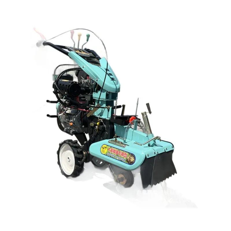 Cottage trenching machine, multi-functional front rotating four-wheel drive pastoral management machine