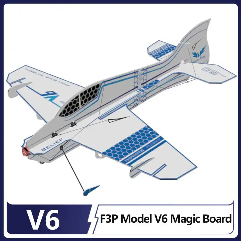 F3p Model V6 Magic Board Machine Indoor 3d Fancy Drop Resistant Pp Fixed Wing Model Remote-Controlled Aircraft