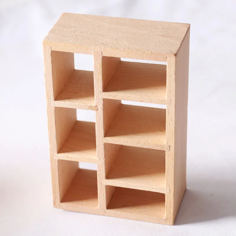 

1/12 Dollhouse Furniture Miniature Mini Wooden Bookcase Bookshelf Rack Lockers Model Toys For Dolls Accessorie Kids Pretend Play
