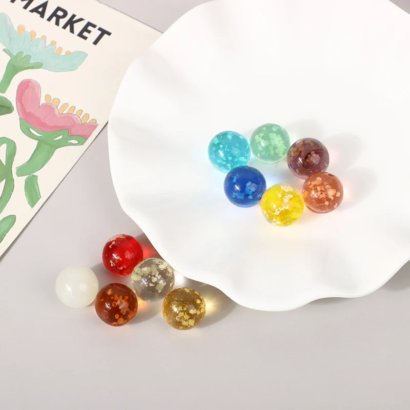 5Pcs 1.6MM Luminous Glass Ball Glass Marbles Colorful Assorted Marbles Glow In The Dark Pinball For Kids Marble Games