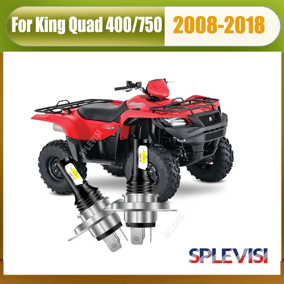 

H4 LED Whtie Headlight - Convenient, Plug And Play In 10 Mins For Suzuki King Quad 400 750 2008 2009 2010 2011 2012 2013-2018