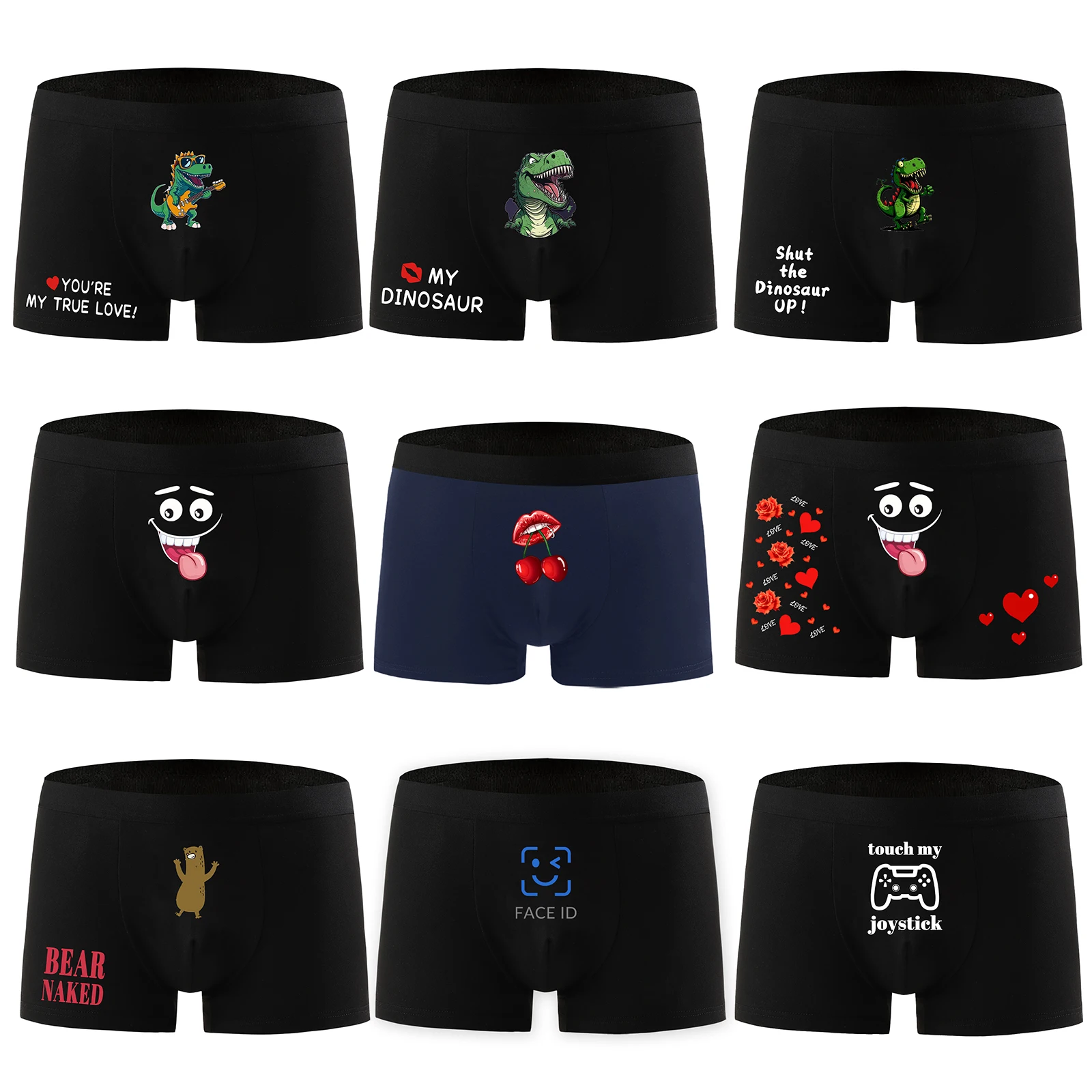 

Men's Fashion Print Plus Size Low-Rise U Convex Panties Sexy Breathable Boxer Briefs Tight Traceless Underwear Men Knickers